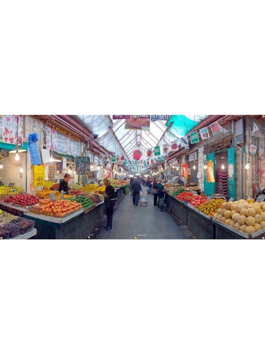 Panoramique Machane Yehuda Market Soucca Single ... | Décorations de Soucca