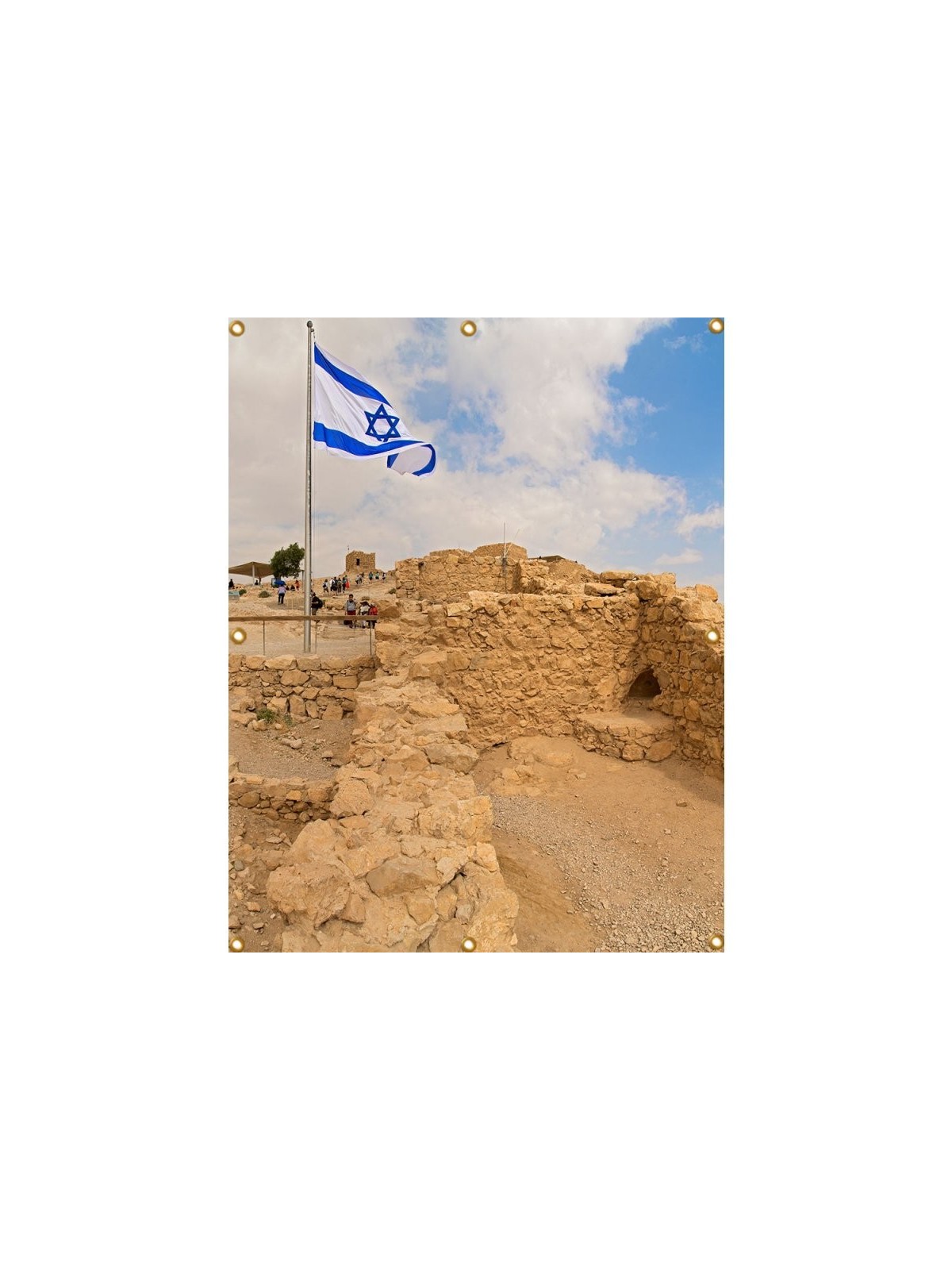 Panneau mural simple panoramique Masada Sukkah 6 pi... | Décorations de Soucca