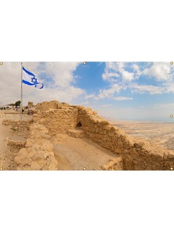 פנורמי מצדה סוכה לוח קיר יחיד 12 f... | קישוטי סוכה