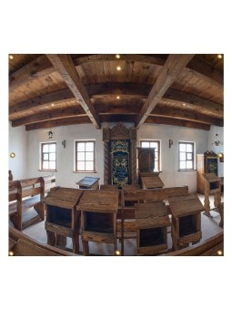 Panoramic Baal Shem Tov Synagogue Sukkah Singl... | Sukkah Decorations