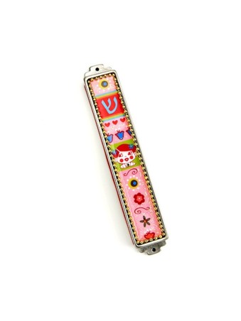 Iris Design Étui Mezouza pour filles peint à la main en étain... | Mezouza des enfants