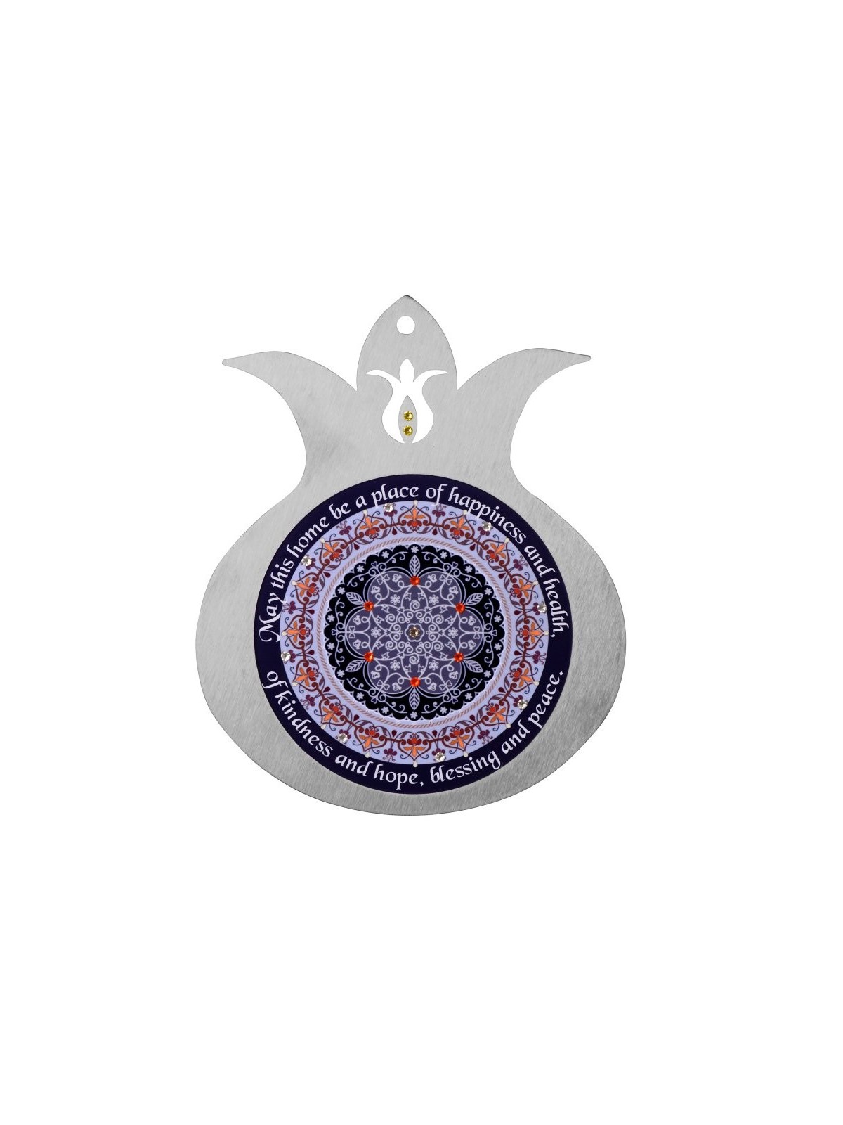 Dorit Judaica Plaque murale grenade bleue... | Cadeau juif d'Israël