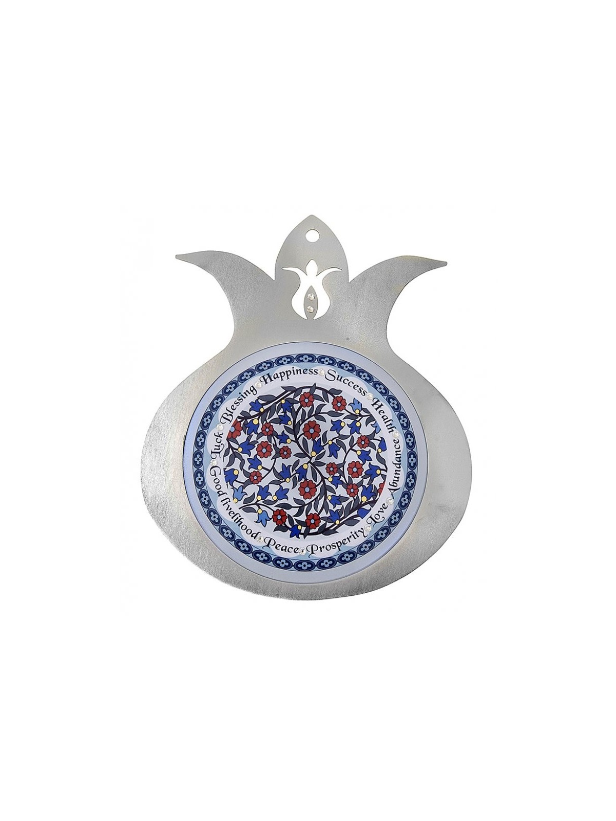 Dorit Judaica Plaque murale grenade bleue... | Cadeau juif d'Israël