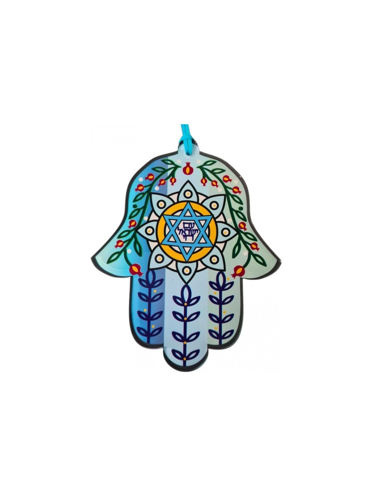 Dorit Judaica Hamsa Lucite Tenture murale colorée Am Y... | Mains Hamsa