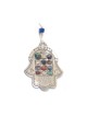 Décoration murale Hamsa avec plastron coloré et h... | Hamsa en métal