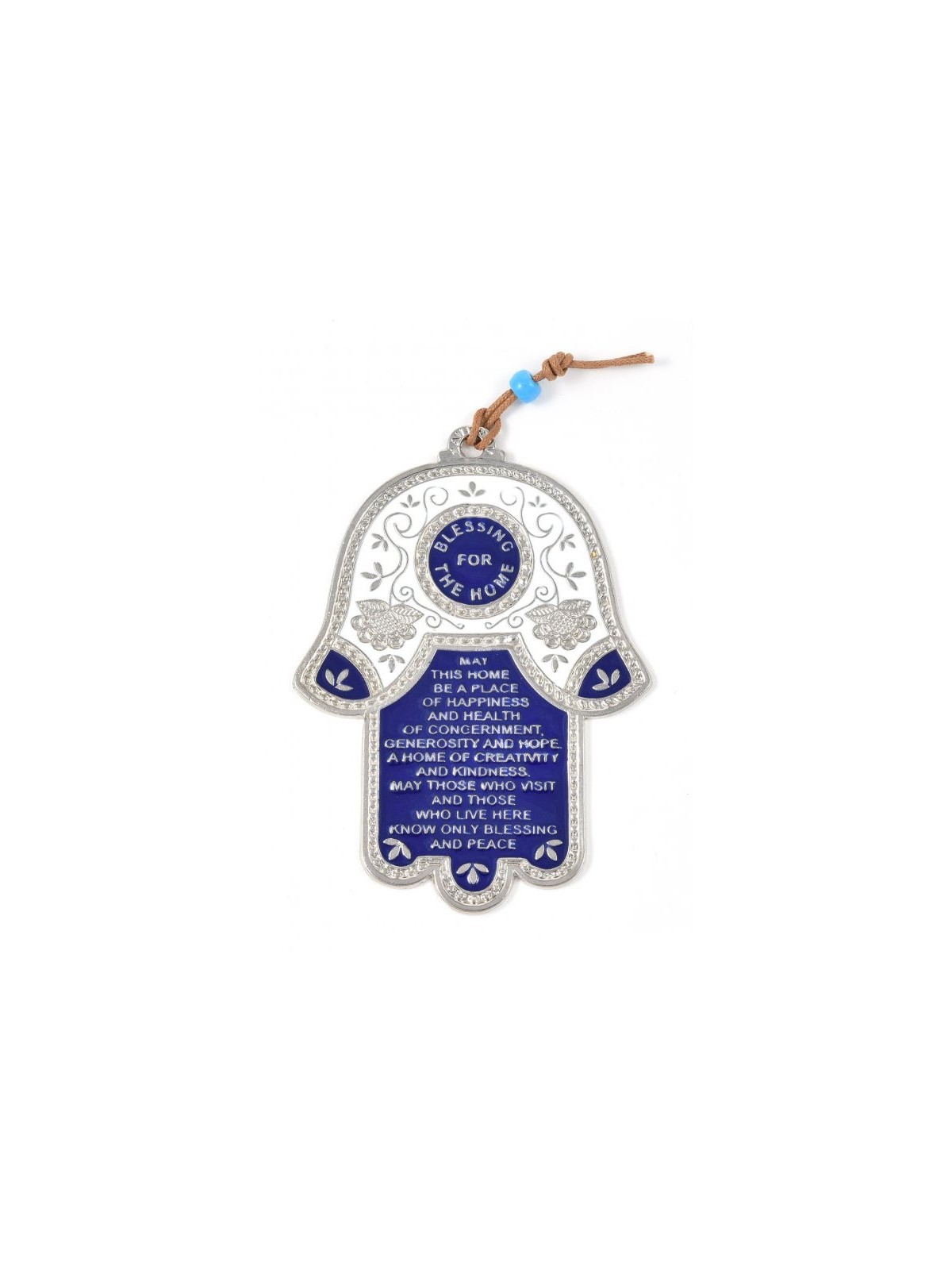 Décoration murale Hamsa avec bénédiction de la maison anglaise et... | Hamsa en métal