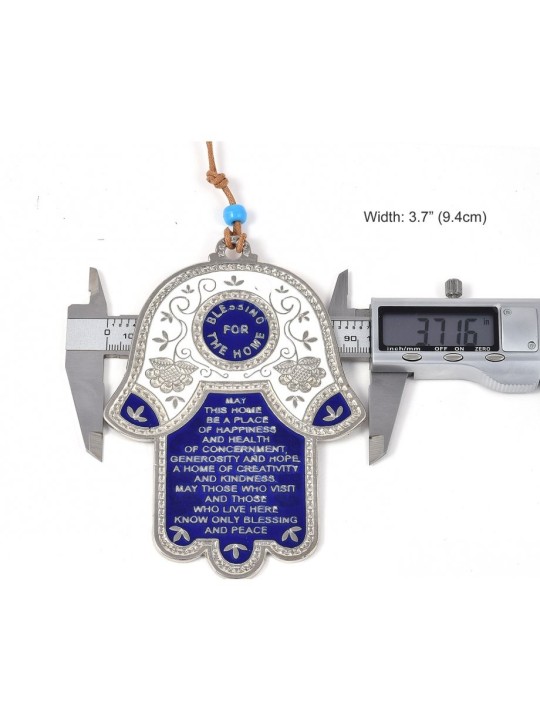 Hamsa Wall Decoration with English Home Blessing and ... | Metal Hamsa