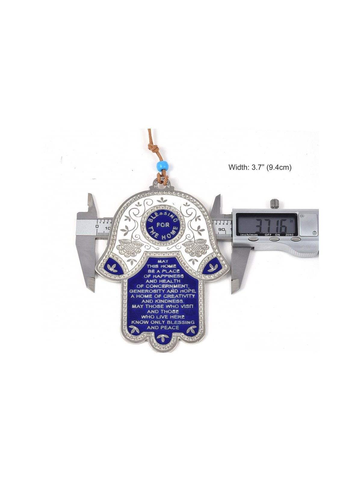 Décoration murale Hamsa avec bénédiction de la maison anglaise et... | Hamsa en métal