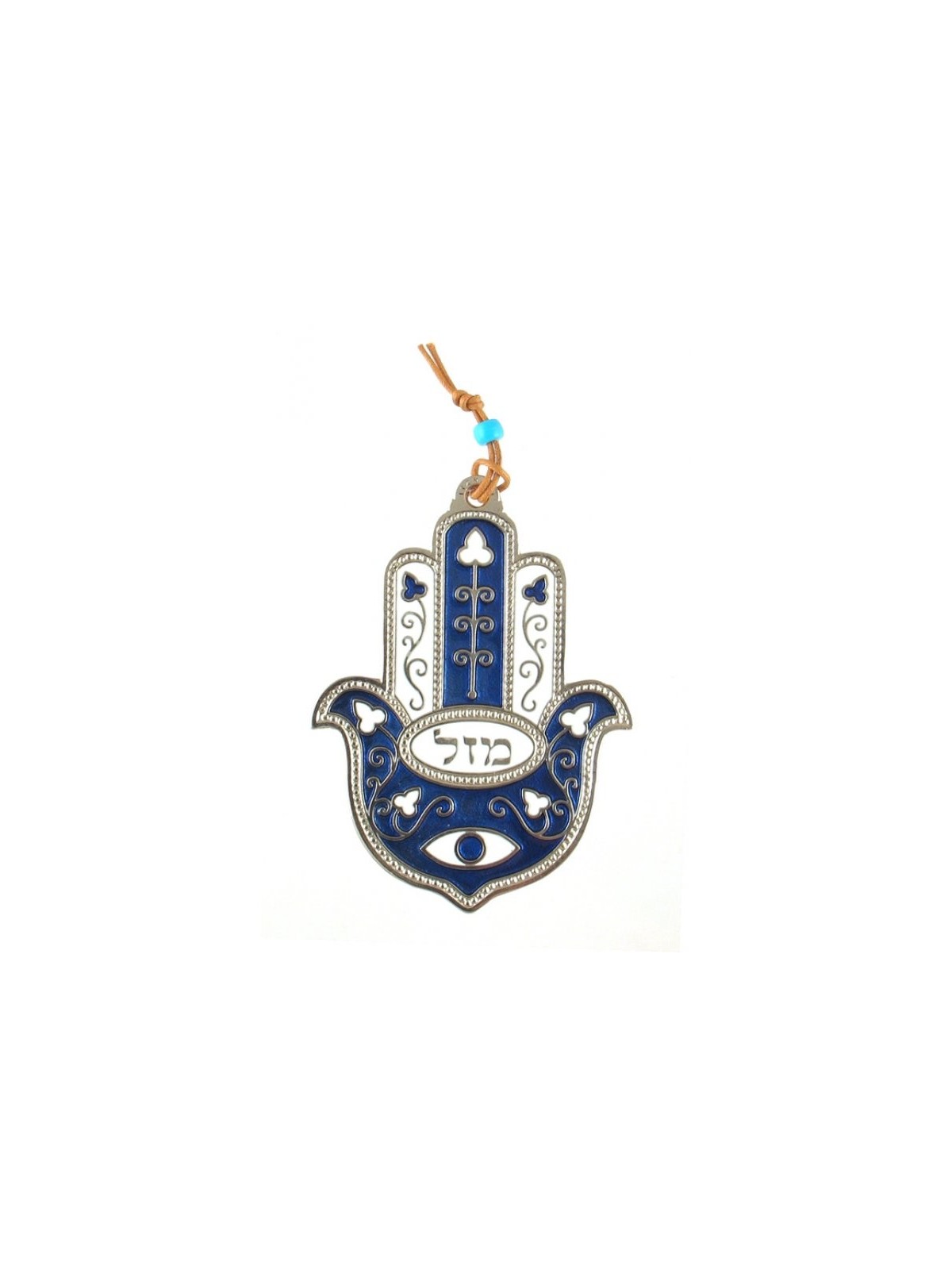 Décoration murale Hamsa avec oeil porte-bonheur Mazal et fleurs... | Hamsa en métal