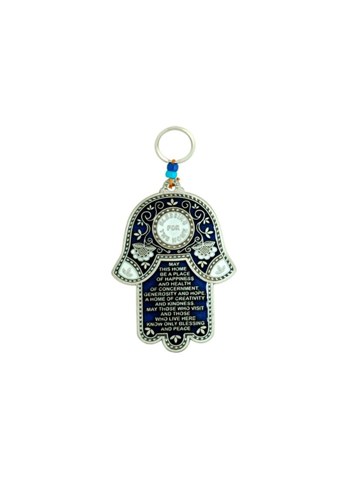 Décoration murale Hamsa avec bénédiction de la maison anglaise et... | Hamsa en métal