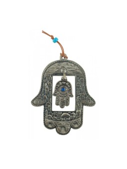 Décoration murale Hamsa Jérusalem Design avec Hamsa intérieur... | Hamsa en métal