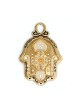 Hamsa mural oriental en étain doré et crème par Ester Sh... | Mains Hamsa