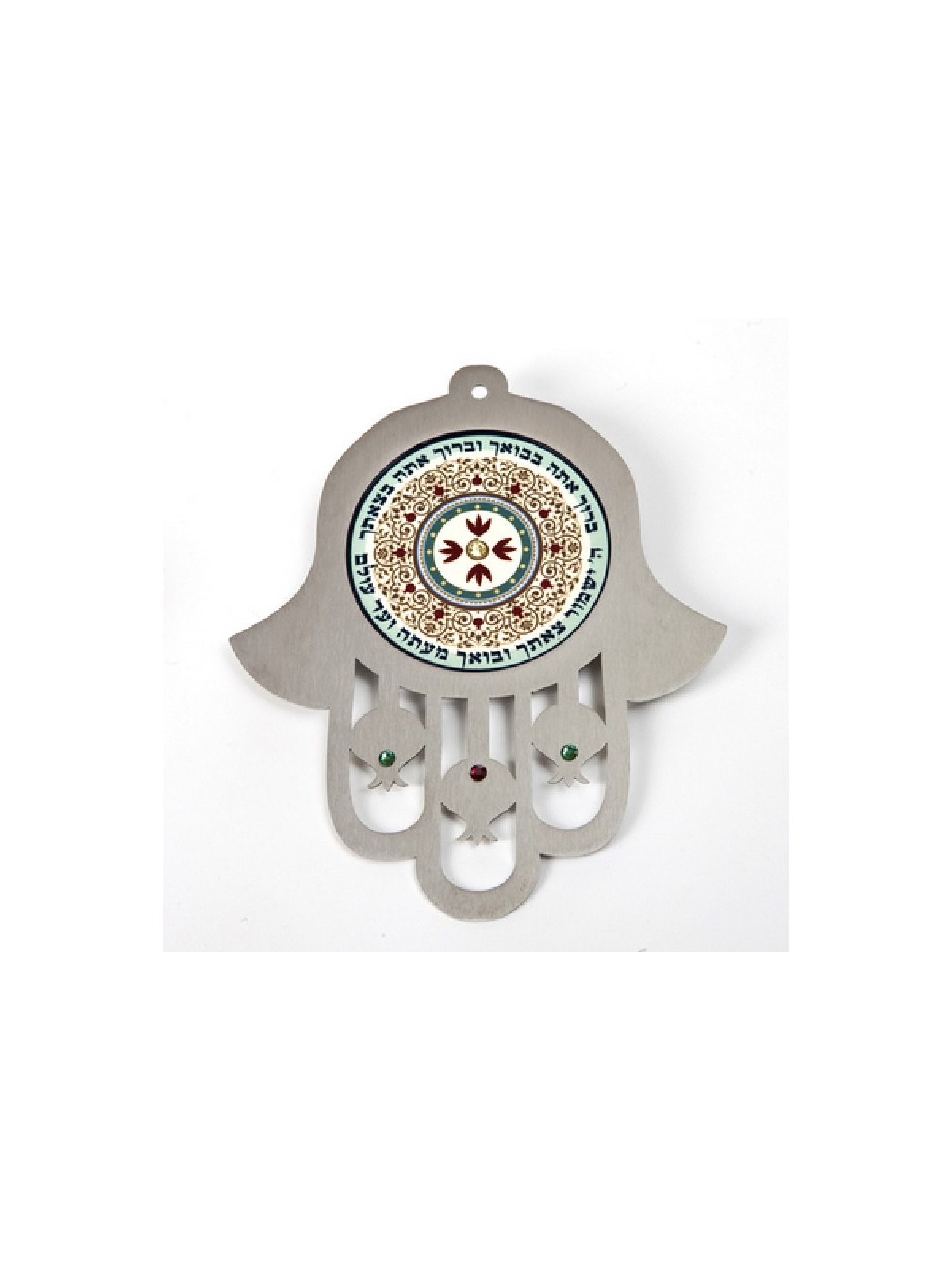 Dorit Judaica Maroon Wall Hamsa Arrivée et départ... | Mains Hamsa