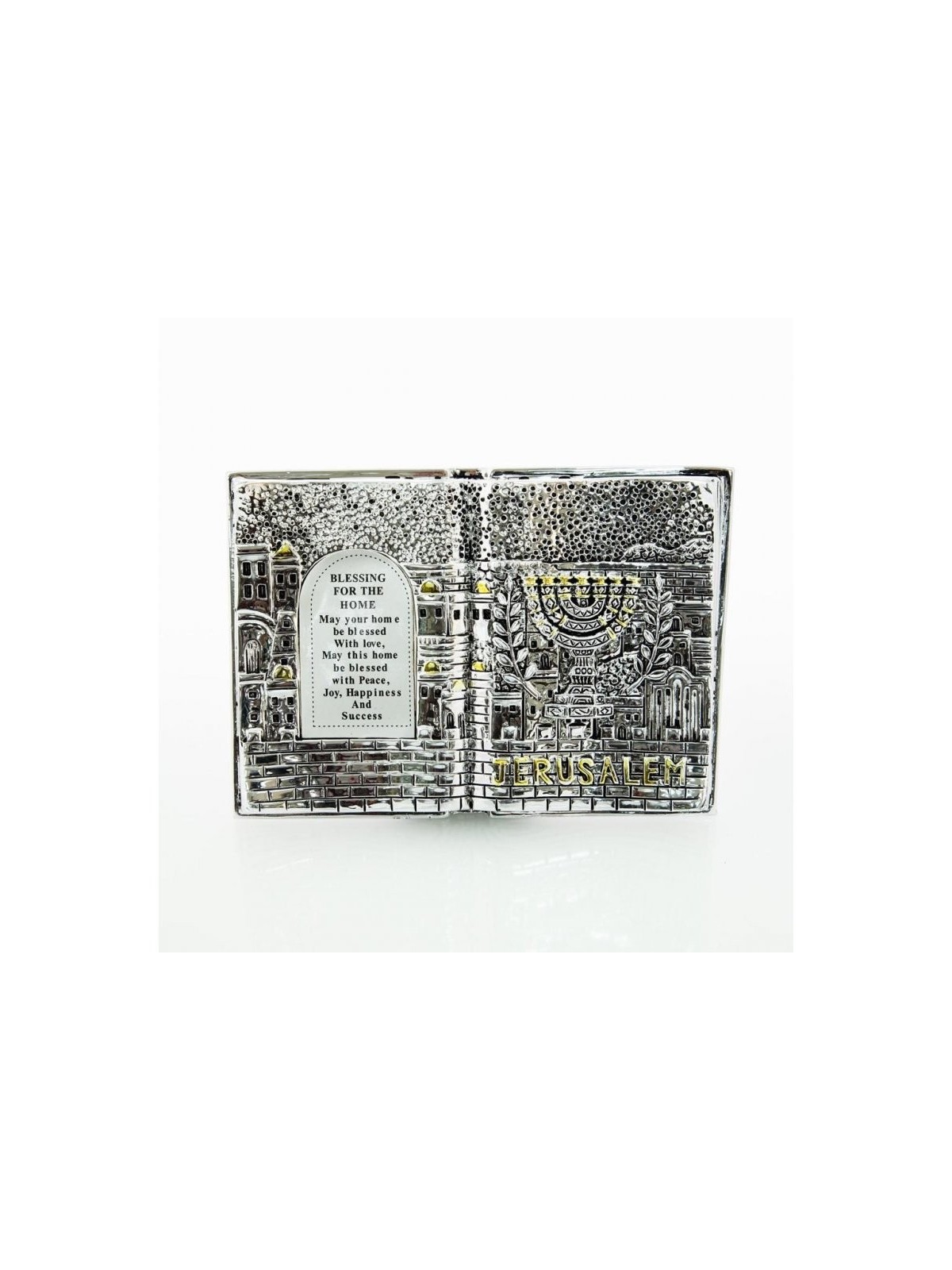Plaqué argent autoportant maison bénédiction judaïque Mo... | Étoile de David