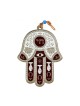 Décoration murale Hamsa avec symboles Chai et bonne chance... | Hamsa en métal