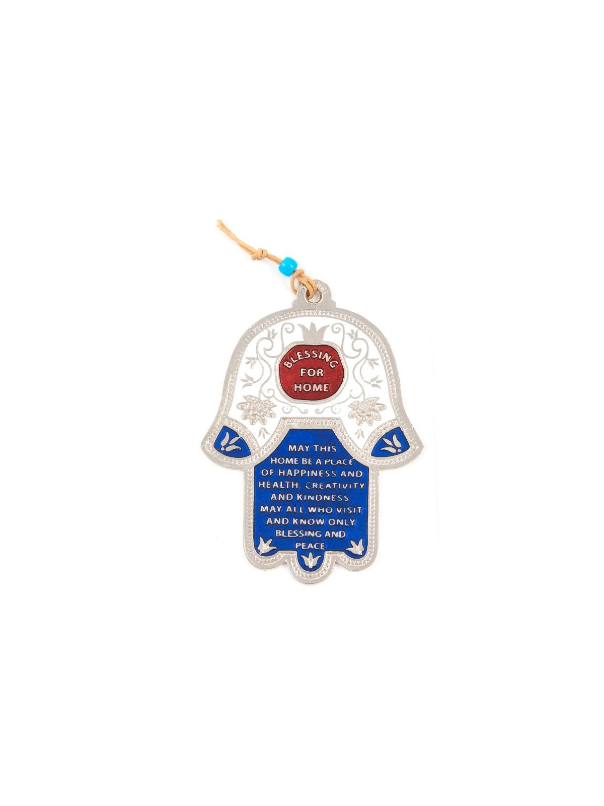 Decorative Hamsa Wall Decoration with Home Blessing B... | Metal Hamsa