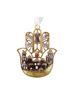 Hamsa Wall Decoration %96 Jerusalem Images Star of Da... | Metal Hamsa