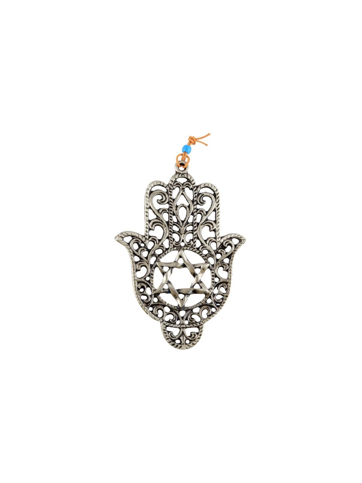 Décoration murale Hamsa avec motif en filigrane découpé... | Hamsa en métal