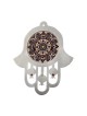 Dorit Judaica Jambons muraux en acier inoxydable Purple Shades... | Mains Hamsa