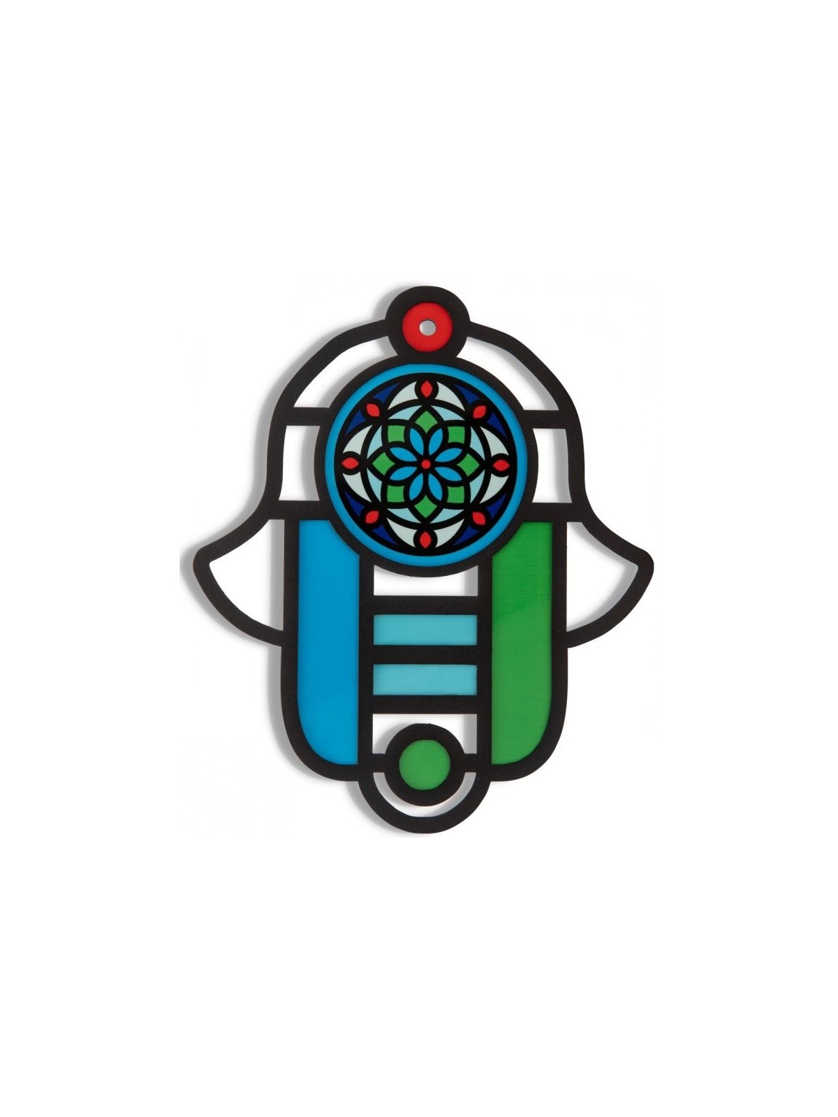 Dorit Judaica Modern Wall Hamsa in Stained Glass Art ... | Hamsa Hands
