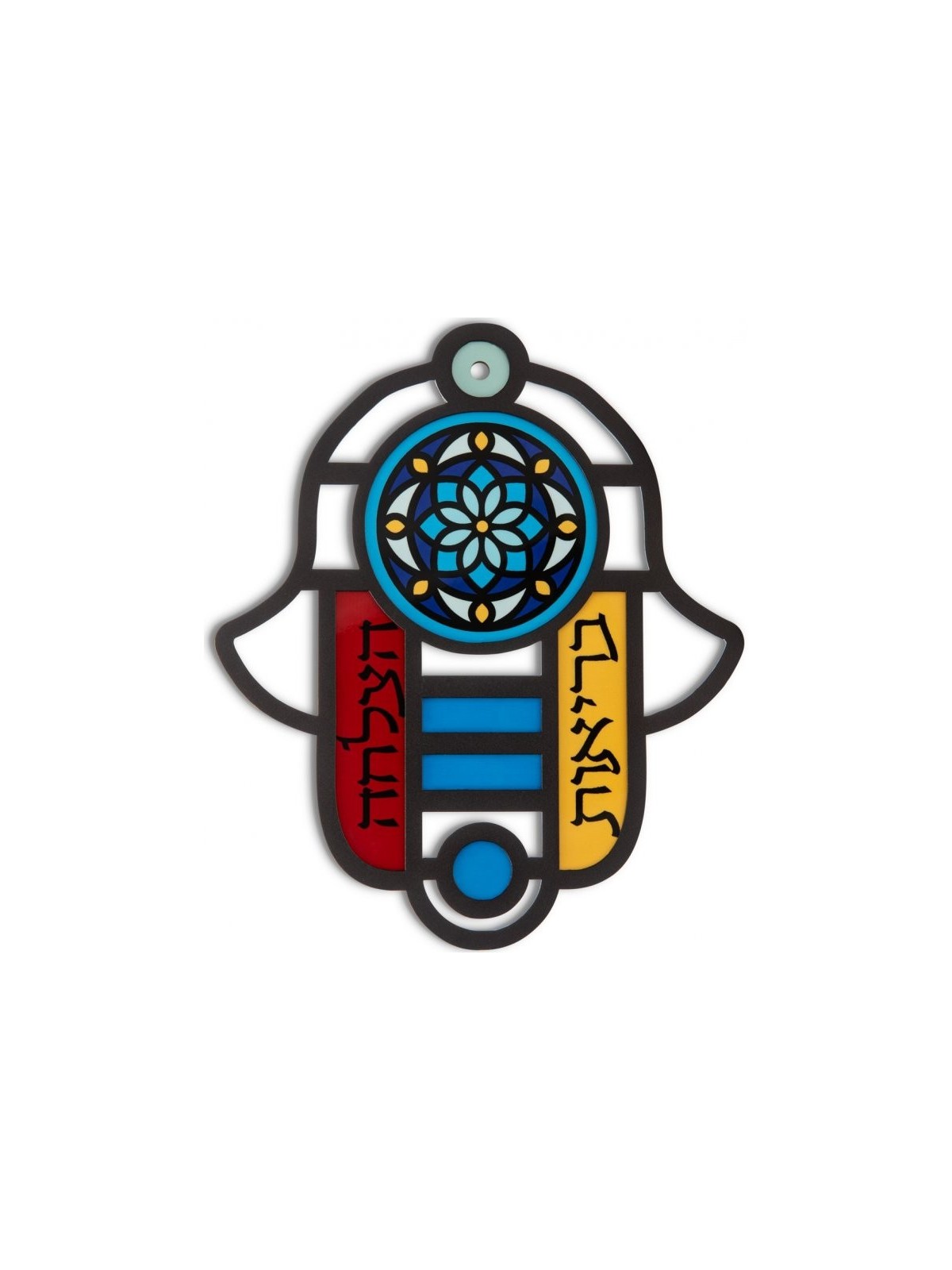 Dorit Judaica Modern Wall Hamsa in Stained Glass Art ... | Hamsa Hands