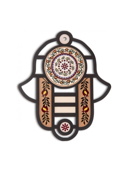 Dorit Judaica Mur moderne Hamsa dans l’art du vitrail... | Mains Hamsa