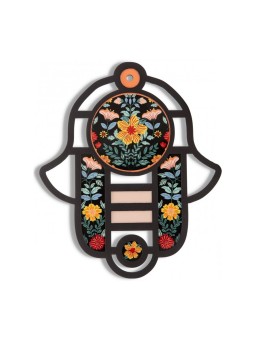 Dorit Judaica Mur moderne Hamsa dans l’art du vitrail... | Mains Hamsa