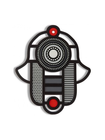 Dorit Judaica Mur moderne Hamsa dans l’art du vitrail... | Mains Hamsa