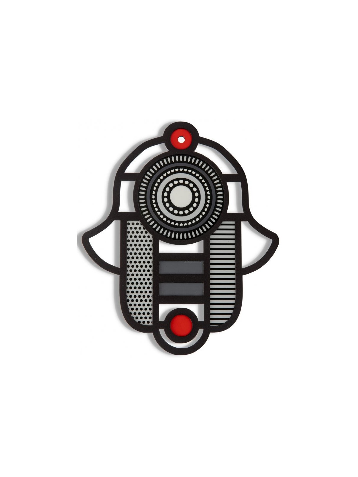 Dorit Judaica Mur moderne Hamsa dans l’art du vitrail... | Mains Hamsa