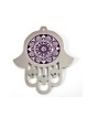 Dorit Judaica Mur en acier inoxydable violet Hamsa Home... | Mains Hamsa