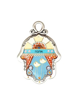 Hamsa murale en étain par Ester Shahaf Love | Mains Hamsa