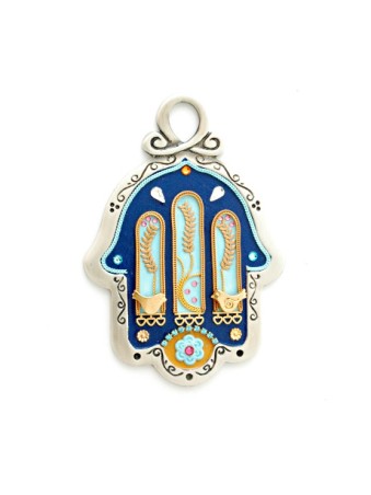 Mur en étain Hamsa Blé de Ester Shahaf | Hamsa en métal