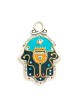 Hamsa en étain noir de minuit par Ester Shahaf | Hamsa en métal