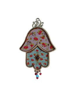 Iris Design Plaque murale Hamsa Design romantique roses rouges | Mains Hamsa