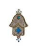 Iris Design Hamsa Wall Plaque Hebrew Blessings with B... | Hamsa Hands