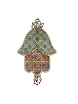 Iris Design Plaque Murale Hamsa Motif Feuille Colorée et... | Mains Hamsa