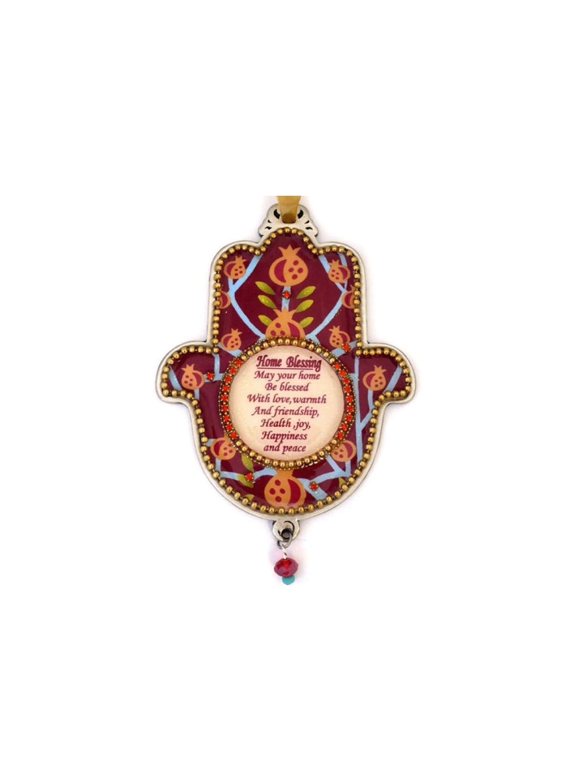 Iris Design Hamsa Wall Plaque English Home Blessing M... | Hamsa Hands