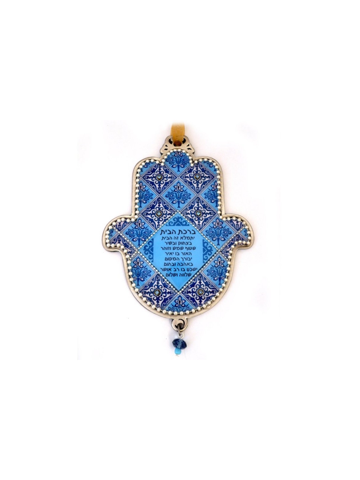 Iris Design Hamsa Plaque murale arménien bleu carrelage Desi... | Mains Hamsa