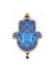 Iris Design Hamsa Plaque murale arménien bleu carrelage Desi... | Mains Hamsa