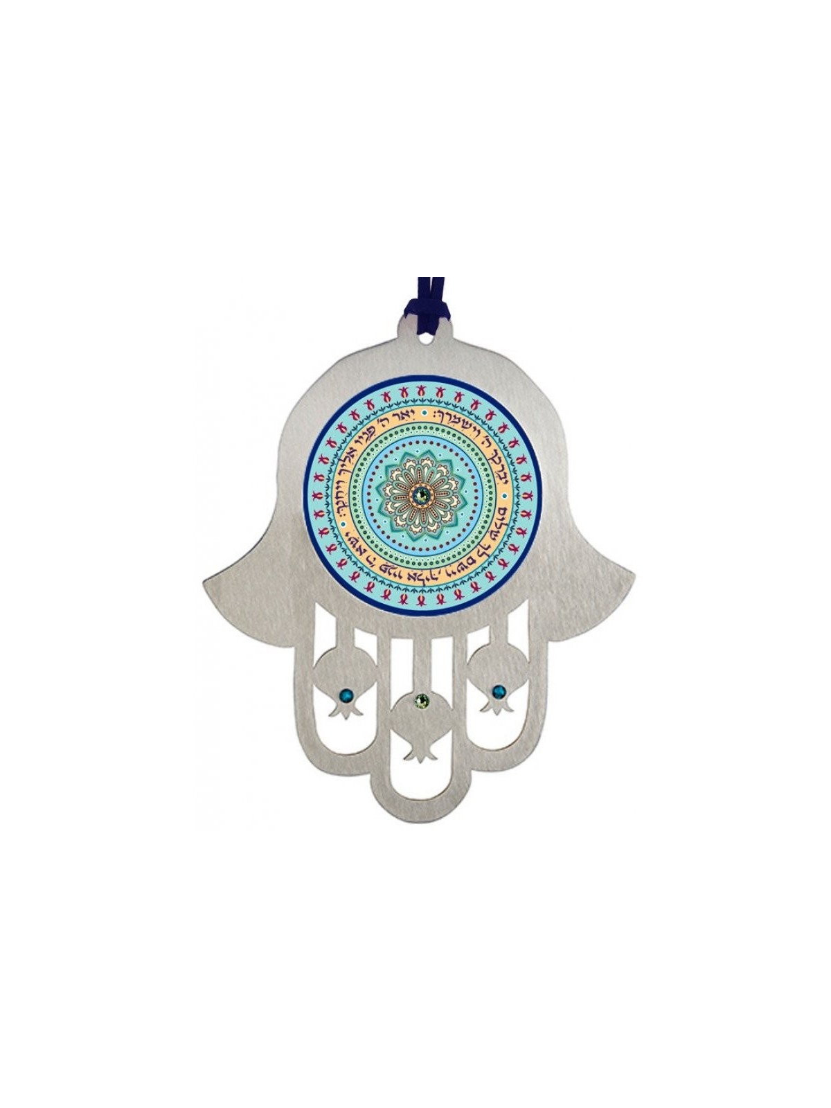 Dorit Judaica Hamsa Tenture murale avec bénédiction sacerdotale... | Mains Hamsa