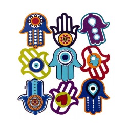 Dorit Judaica Colorful Wall Plaque %96 ... | Floating Letters by Dorit