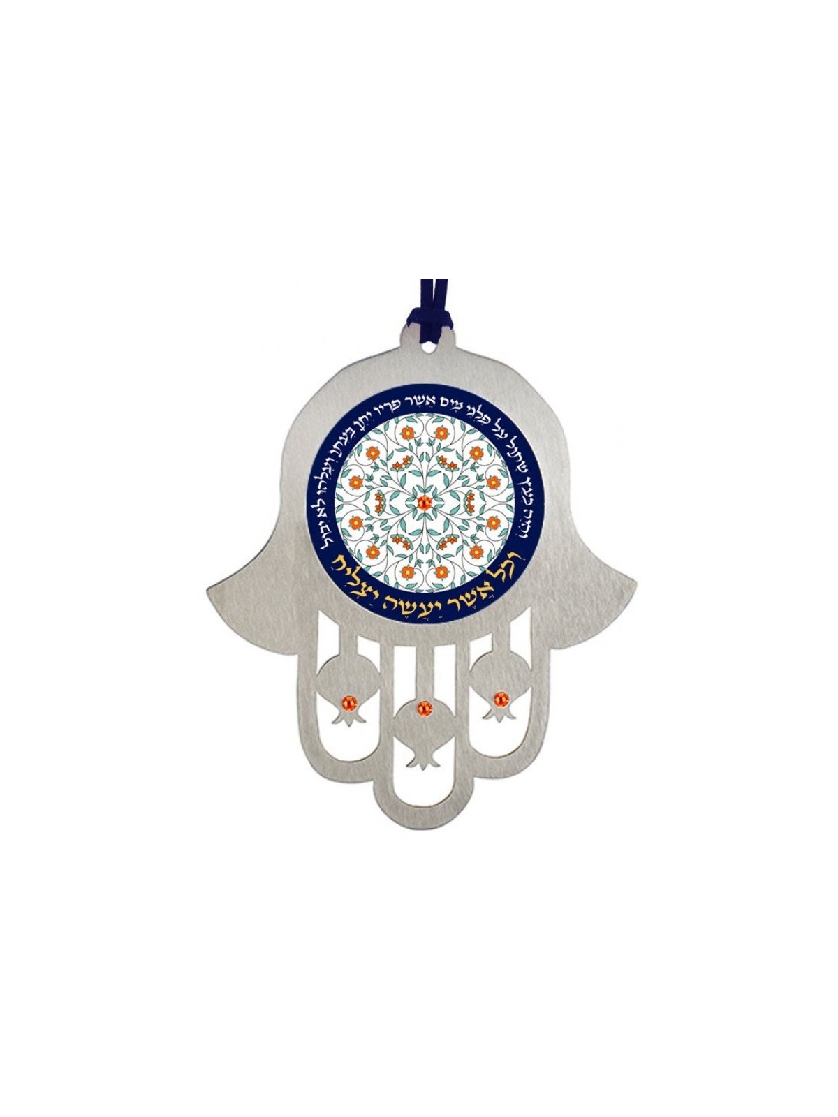 Dorit Judaica Hamsa Tenture murale avec fleur Mandala... | Mains Hamsa