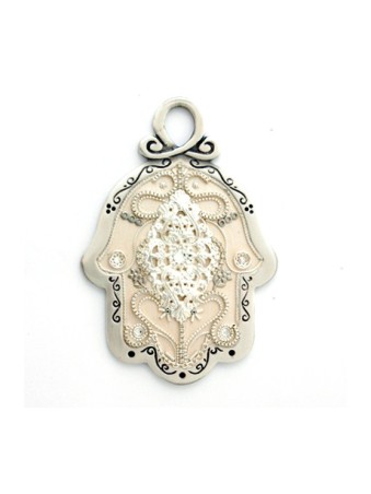 Light Color Wall Hamsa by Ester Shahaf | Metal Hamsa