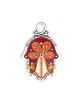 Hamsa mural design fleur rouge par Ester Shahaf | Hamsa en métal