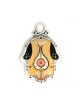 Couleur or et mur vert Hamsa par Ester Shahaf | Hamsa en métal