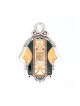 Gold Color and Green Wall Hamsa by Ester Shahaf | Metal Hamsa