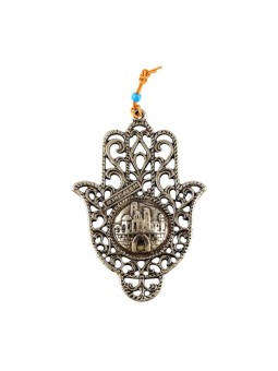 Décoration murale Hamsa avec motif en filigrane découpé Jer... | Hamsa en métal