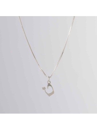 Pendentif lettre classique en argent vibrant, collier familial en argent sterling