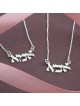 Collier élégant d'argent de mère hébraïque, collier familial en argent sterling