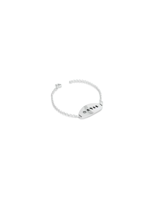 Oval-Shaped Plaque Bracelet with Hebrew Name and S , Tu B'Av Gifts , I